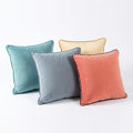 4pc Velvet Contrast Piped Cushion Cover