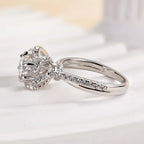 Handcrafted Vintage Twist Flower Moissanite Ring — Passes Diamond Tester, Hypoallergenic & Perfect Travel Ring--Last Day Sale🔥90% OFF
