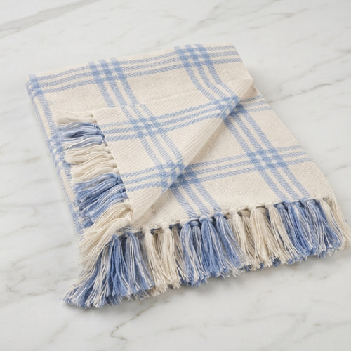Plaid Tassel Throw Blanket