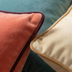 4pc Velvet Contrast Piped Cushion Cover