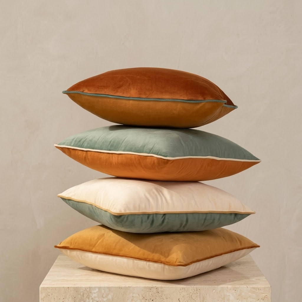4pc Duotone Velvet Cushion Cover