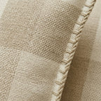 2pc Gingham Linen Cushion Cover with Stitched Edge