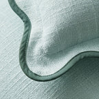 Scalloped Edge Linen Cushion Cover