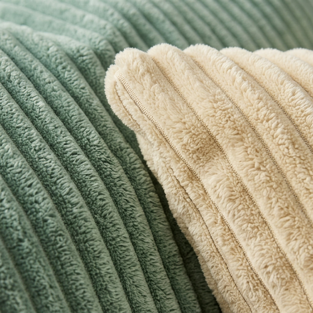 4pc Ribbed Corduroy Cushion Cover