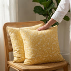 2pc Vintage Floral Linen Cushion Cover