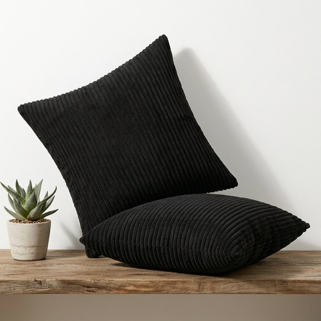 4pc Ribbed Corduroy Cushion Cover