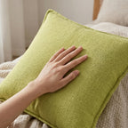 2pc Textured Linen Cushion Cover with Flange Edge