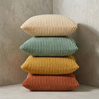 4pc Ribbed Corduroy Cushion Cover