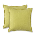 2pc Textured Linen Cushion Cover with Flange Edge