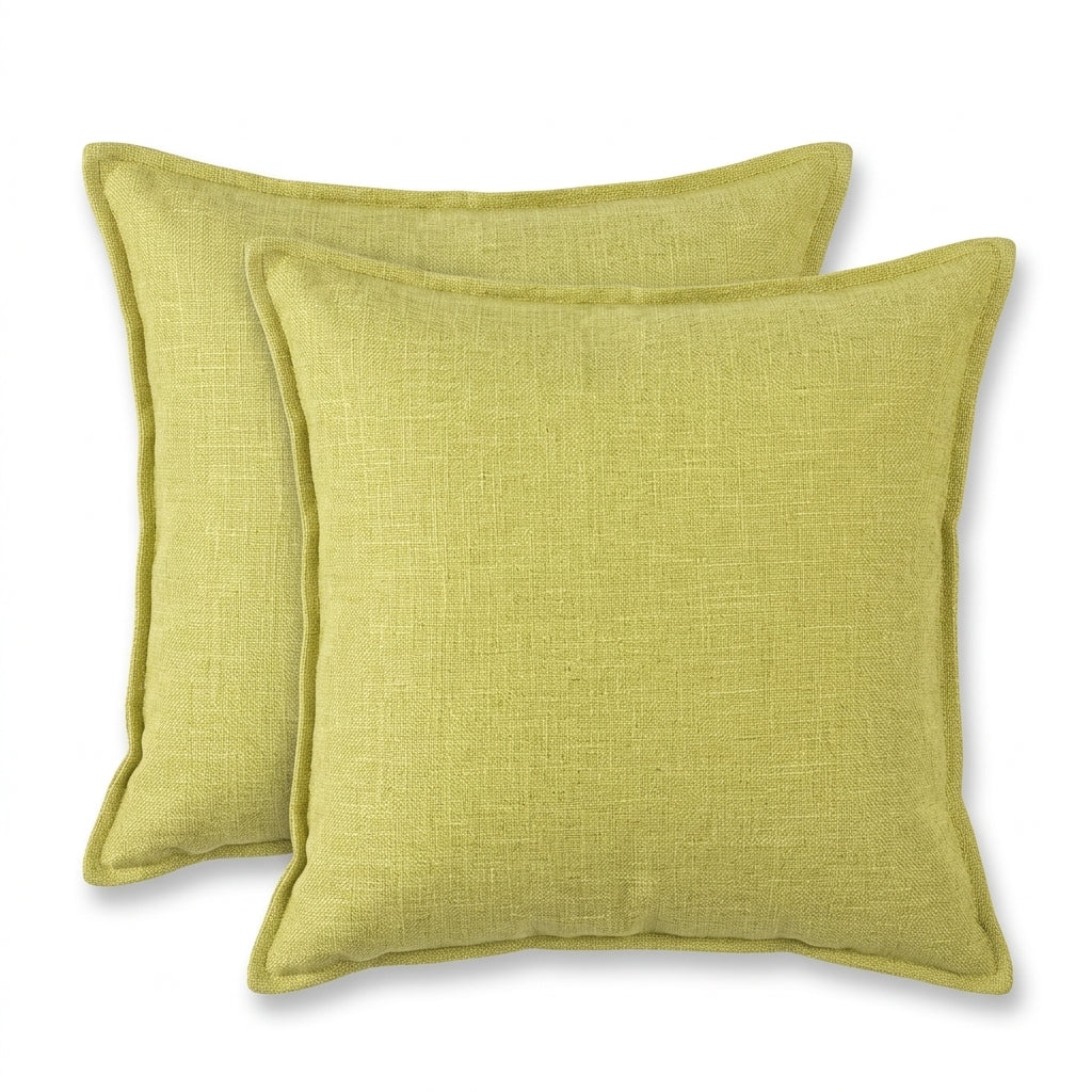 2pc Textured Linen Cushion Cover with Flange Edge