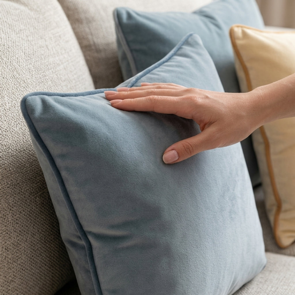 4pc Velvet Contrast Piped Cushion Cover
