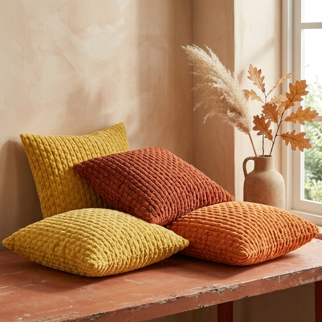 4pc Popcorn Textured Cushion Cover
